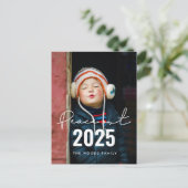 2023年シンプルの年末年始のミニマルな写真 ポストカード (スタンド正面)