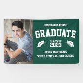 2023年シンプルグリーン卒業の写真一教室 横断幕 (横)