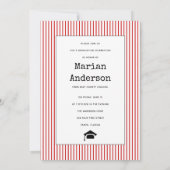 2023年タイプライター赤い卒業写真のクラス 招待状 (裏面)