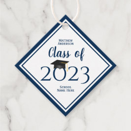 2023年ネイビーシンプルルエレガント卒業式のクラス フェイバータグ