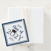 2023年ネイビーシンプルルエレガント卒業式のクラス フェイバータグ (インサイチュ)