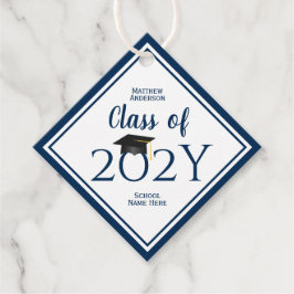 2023年ネイビーシンプルルエレガント卒業式のクラス フェイバータグ