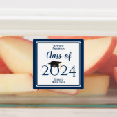 2023年ネイビーシンプルルエレガント卒業式のクラス ラベル (貼付)