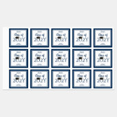 2023年ネイビーシンプルルエレガント卒業式のクラス ラベル (シート)