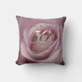 2023年バラ結婚ゴールデンズ50周年親 クッション (正面)