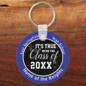 2023年パーソナライズされたのブルーハイスクールクラス キーホルダー (裏面)