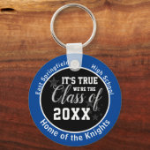 2023年パーソナライズされたのブルーハイスクールクラス キーホルダー (正面)