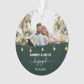 2023年パーソナライズされたカップル向けギフ婚約したト オーナメント (正面)