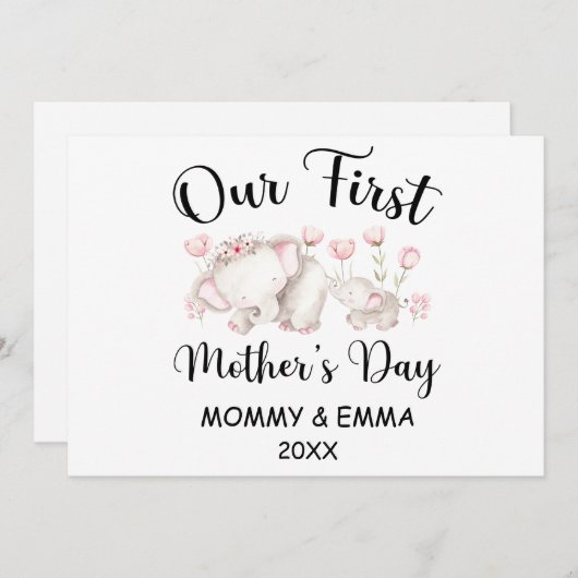 2023年パーソナライズされた初の母の日、名前をカスタムする シーズンカード (正面/裏面)