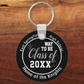 2023年パーソナライズされた黒高校 キーホルダー (正面)