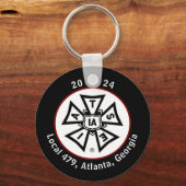 2023年パーソナライズされた黒高校 キーホルダー (正面)