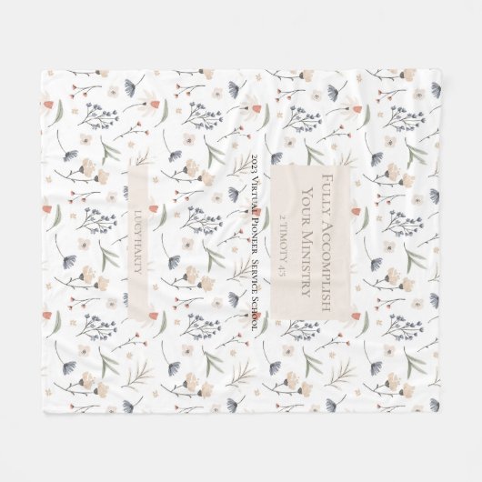 2023年パーソナライズされたJWパイオニア姉妹への贈り物 フリースブランケット (正面(横))