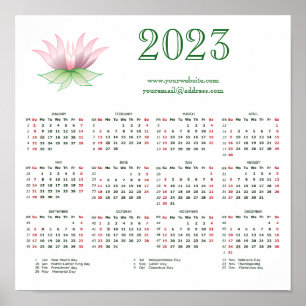 2023年ビジネスカレンダー ポスター
