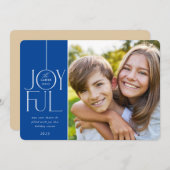 2023年ファミリーエレガント写真モダン型JOYFUL BLUE シーズンカード (正面/裏面)