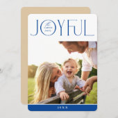 2023年ファミリーモダン写真エレガントJOYFUL BLUE シーズンカード (正面/裏面)