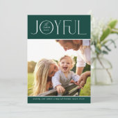 2023年ファミリー写真モダンエレガントJOYFUL GREEN シーズンカード (スタンド正面)