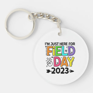 2023年フィールドデーのためにちょうどここに平和サイン先生St キーホルダー