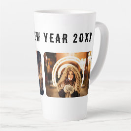 2023年フォトコラージュハッピーニューイヤー カフェラテマグ