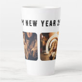 2023年フォトコラージュハッピーニューイヤー カフェラテマグ (正面)