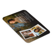 2023年フォトコラージュ卒業パーティー招待状 マグネット (右側)