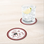 2023年ブルゴーニエレガントー卒業パーティーのクラス ラウンドペーパーコースター (インサイチュ)