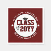 2023年ブルゴーニュ大学院卒業パーティーのクラス スタンダードカクテルナプキン (正面)