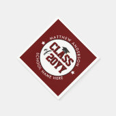 2023年ブルゴーニュ大学院卒業パーティーのクラス スタンダードカクテルナプキン (角)