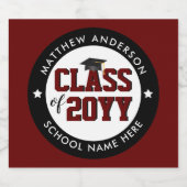 2023年ブルゴーニュ大学院卒業パーティーのクラス スパークリングワインラベル (シングルラベル)