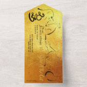 2023年ベトナム新年オリジナル絵画ねこ招待状 オールインワン招待状 (内側)