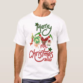 2023年メリーのTシャユニセックスツのJoyful Christmas Tシャツ (正面)