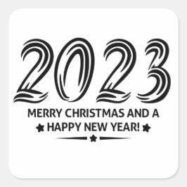 2023年メリークリスマスと新年おめでとう スクエアシール