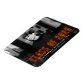 2023年モダンのオレンジネオンクラス写真卒業 マグネット (左側)