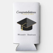 2023年モダンの写真卒業クラス スリム缶クーラー (裏面)