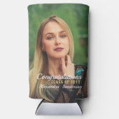 2023年モダンの写真卒業クラス スリム缶クーラー (正面)