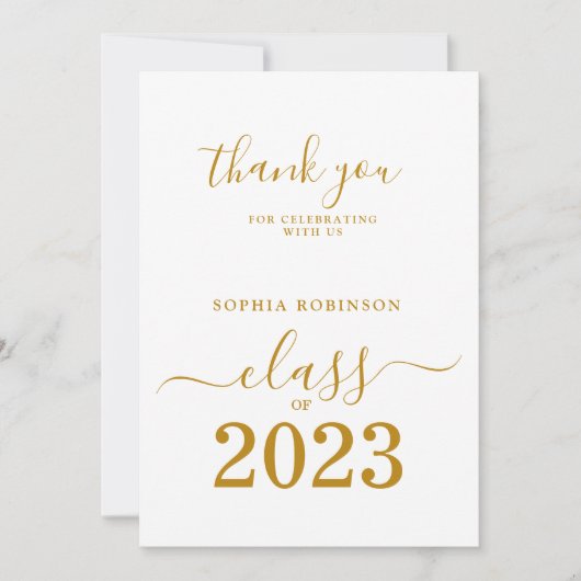2023年モダンクラス卒業サンキューカード サンキューカード (正面)