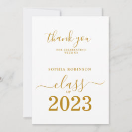 2023年モダンクラス卒業サンキューカード サンキューカード
