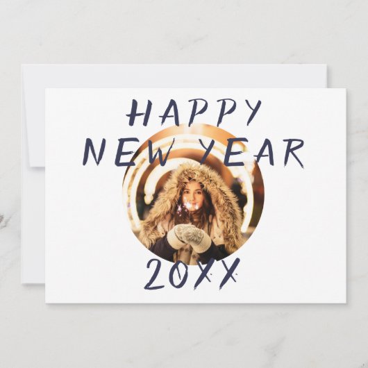 2023年モダンシンプルの新年の写真 シーズンカード (正面)