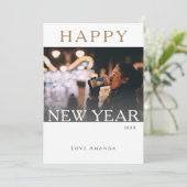 2023年モダンハッピーニューイヤー写真ホリデーカード シーズンカード (スタンド正面)
