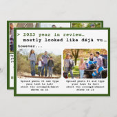 2023年モダンレビュー緑の家族の写真 シーズンカード (正面/裏面)