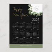 2023年モダン初めのお気に入りのカレンダーカスタムロゴ シーズンポストカード (正面)