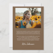 2023年モダン卒業の卒業写真クラス サンキューカード (裏面)