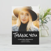 2023年モダン卒業フォトフラットサンキューカード サンキューカード (スタンド正面)