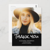 2023年モダン卒業写真ありがとうはがき ポストカード (正面/裏面)