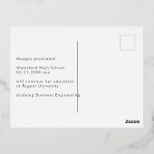 2023年モダン卒業発表 箔シーズンポストカード (裏面)