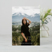 2023年モダン卒業発表 箔招待状 (立ち正面)