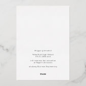 2023年モダン卒業発表 箔招待状 (裏面)