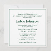 2023年モダン卒業PHOTO卒業会のクラス 招待状 (裏面)