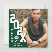 2023年モダン卒業PHOTO卒業会のクラス 招待状 (正面)