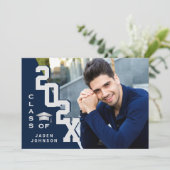 2023年モダン卒業PHOTO卒業会のクラス 招待状 (スタンド正面)