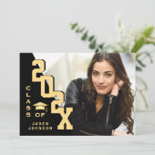 2023年モダン卒業PHOTO卒業会のクラス 招待状 (スタンド正面)